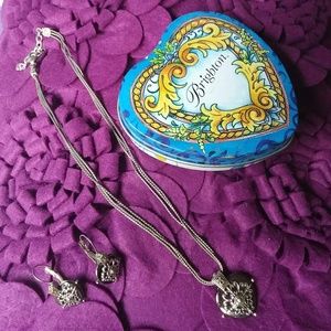 Brighton reversible necklace and earring set